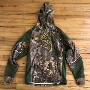 Men’s S Browning Camo/Hunter Green Hoodie